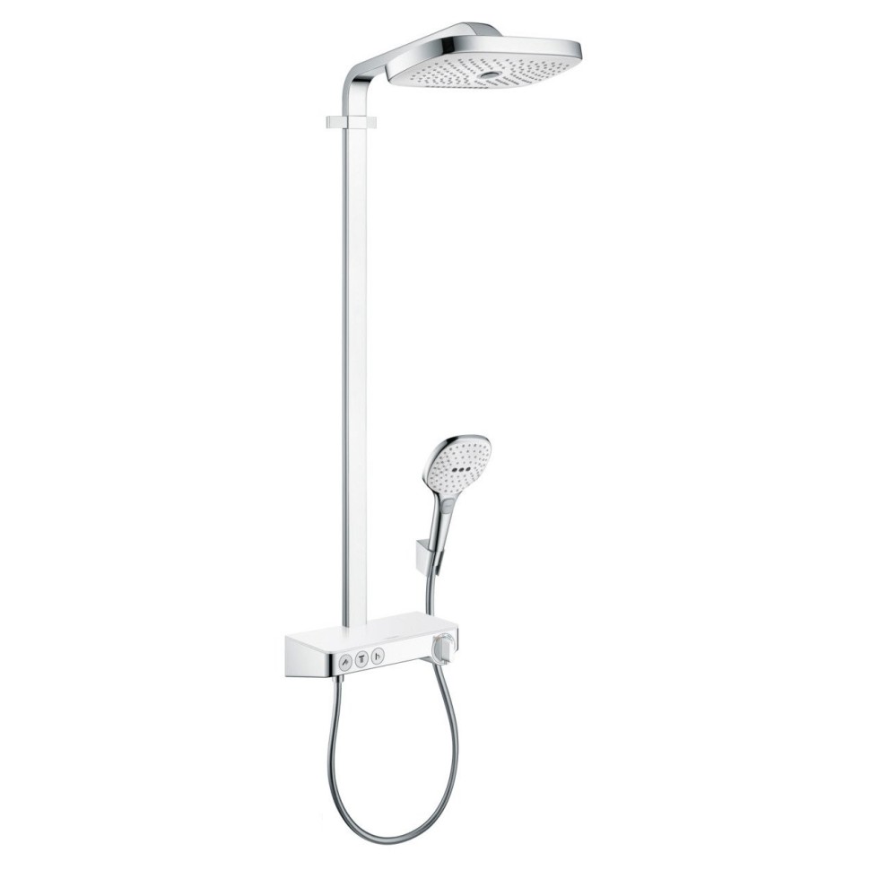 Душевая стойка Hansgrohe Raindance Select Push 300 3jet 27127400 белый/хром