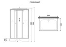 Душевая кабина Niagara Promo P120/80/26Q/MT (120х80х215) 4 места