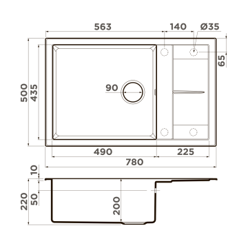 Кухонная мойка Omoikiri Sumi 78A-LB-WH Artceramic/белый
