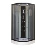 Душевая кабина Niagara Ultra NG-1901-01 (90х90х220) низкий поддон(16см),черный,стекло тонированное,4 места