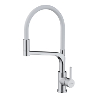 Смеситель для кухни Omoikiri Sinto 2 Plus-BN-WH латунь/нержавеющая сталь/белый