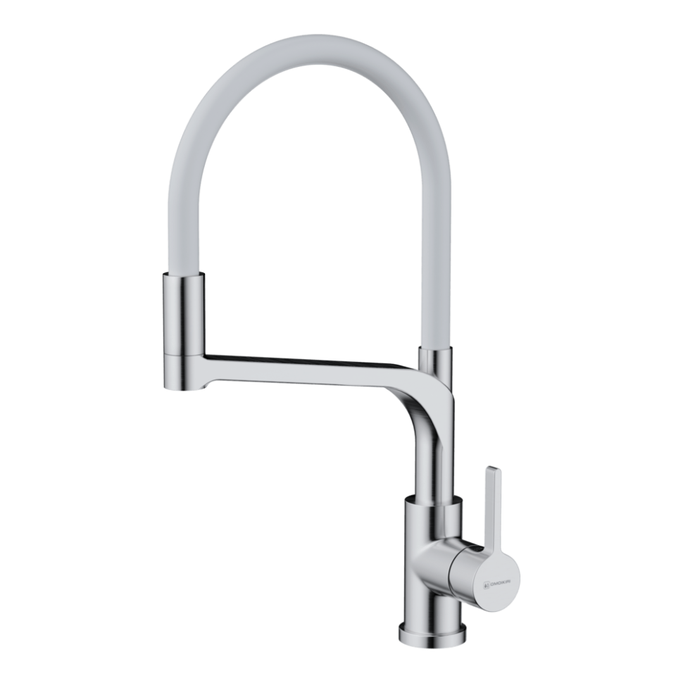 Смеситель для кухни Omoikiri Sinto 2 Plus-BN-WH латунь/нержавеющая сталь/белый