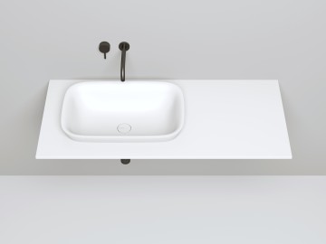 Раковина полувстраиваемая MAREA 02 598х398х165 S-Stone Матовое