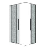 Душевое ограждение Grossman Galaxy 1/2.K33.01.70.10.02-1/2.K33.01.11L.10.02 (70х110х195) раздвижная,хром,стекло шиншилла,2 места