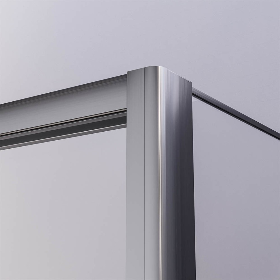 Душевой угол раздвижной Veconi Premium Ptato 300 SP GR-R, 1700х800x2000, брашированный графит, стекло прозрачное