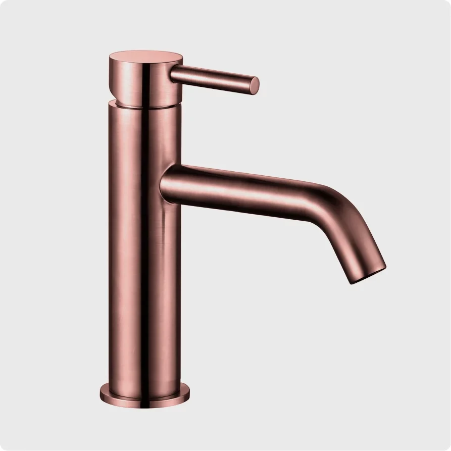 AQM6210BC Siena Смеситель для раковины однорычажный 82мм, медь шлифованная