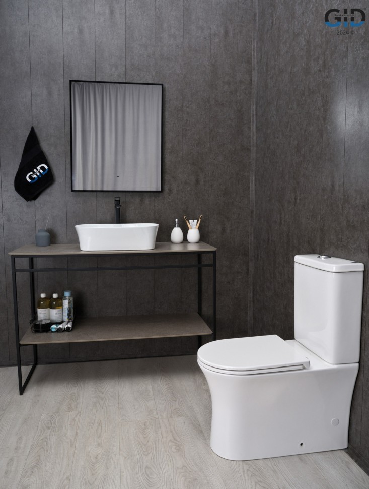 Раковина Gid N9028 51233 накладная белая 53x36x14