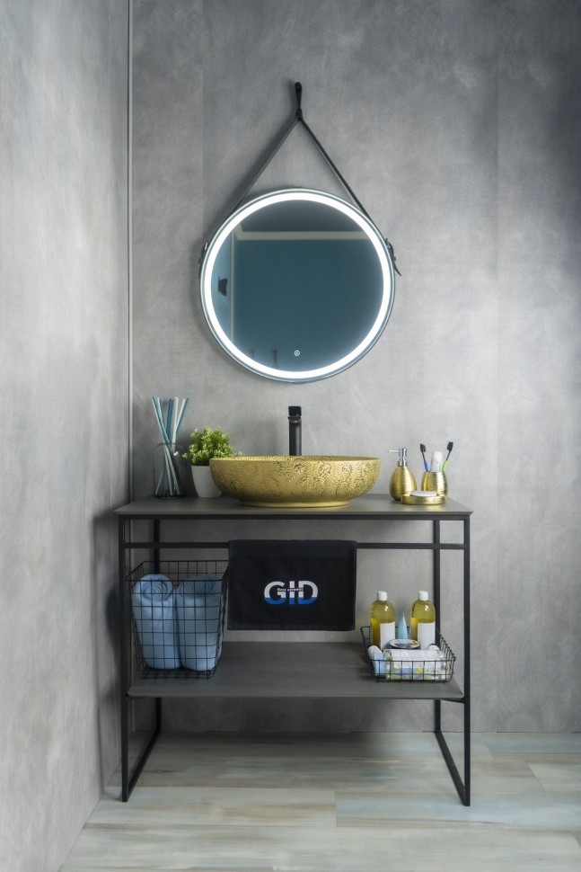 Раковина Gid Nc444 52233 накладная золотая 51x39x14.5