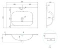 Раковина Vincea Elise VCB-4EL800MW, Corian цвет белый матовый