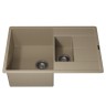 Кухонная мойка кварцевая Uperwood Quartz PremiumUPD-05-02, прямоугольная двухсекционная, бежевая
