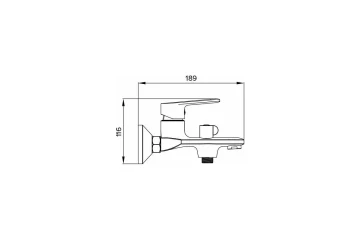 Смеситель для ванны с коротким изливом и гарнитуром OSGARD HART 78323