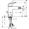 Смеситель для биде Hansgrohe Logis хром (71200000)