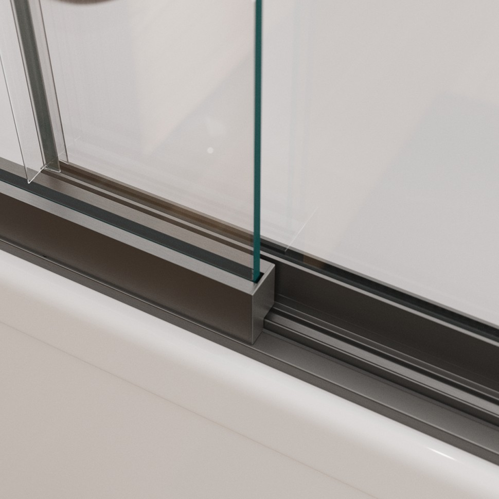 Душевая шторка на ванну с фиксированным креплением одной створки CEZARES SLIDER-FIX-VF-11-90/150-C-GM