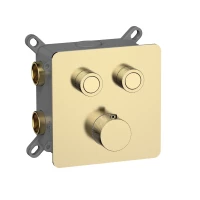 Смеситель с термостатом встраиваемый на 2 потребителя комплект с монтажной частью AQM8811BG