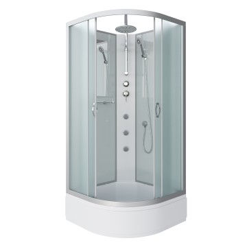 Душевая кабина Niagara Classic NG-3301-14BKTG (90х90х210) средний поддон(26см),стекло матовое,4 места