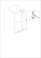 Душевая перегородка Niagara Nova NG-681-11ВLACK (110х195) черный,стекло прозрачое,1 место