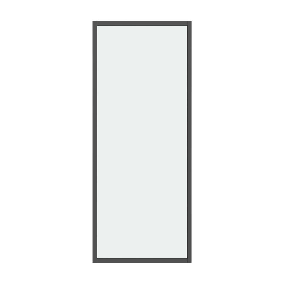 Боковая стенка Grossman Style 200.K33.05.100.21.00 (100х195) черный матовый,стекло прозрачное, 1 место