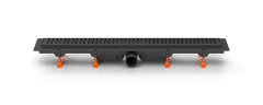 Душевой желоб MILLEAU Level M750LB с комбинированным затвором и черной декоративной решеткой