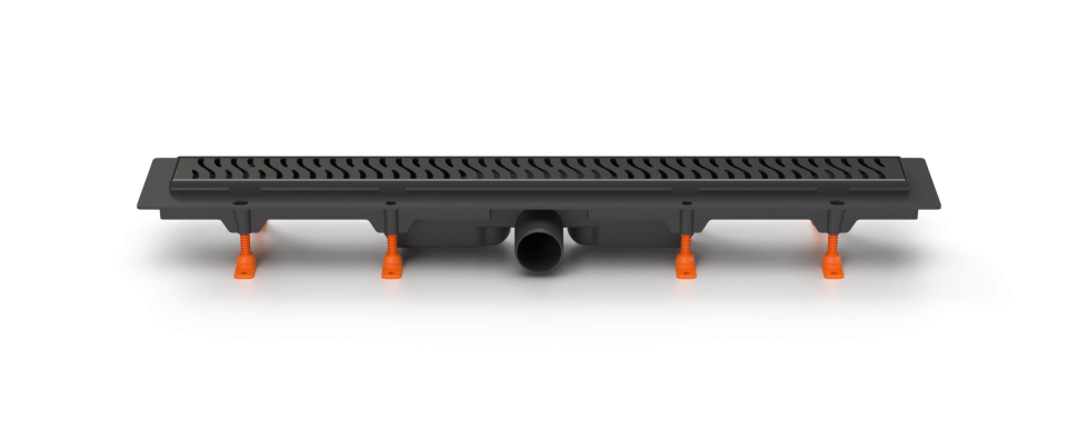 Душевой желоб MILLEAU Level M750LB с комбинированным затвором и черной декоративной решеткой