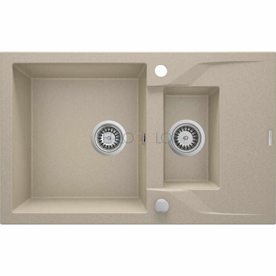 Гранитная мойка, 1.5-чаши с осушкой