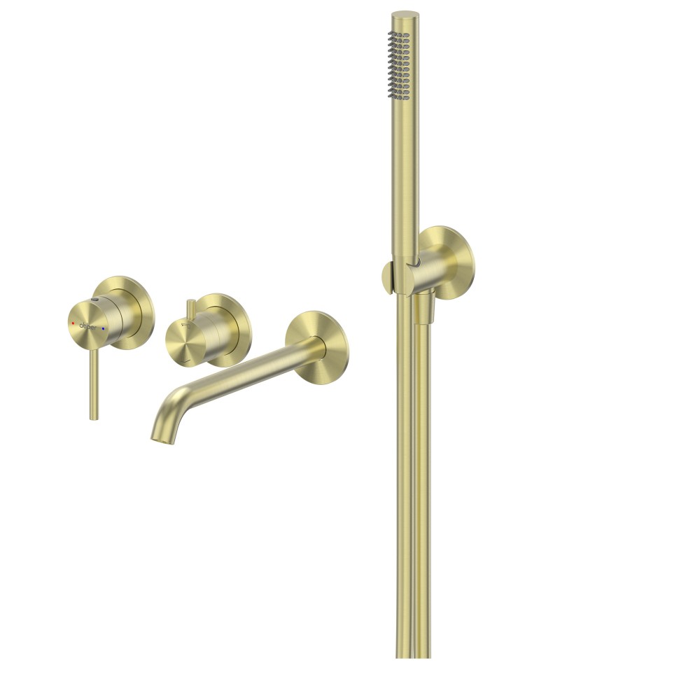 Смеситель ABBER Wasser Kreis 316 AF8130BG для ванны скрытого монтажа, брашированное светлое золото