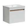 Тумба подвесная SANCOS Smart 590х450х500, c двумя ящиками оснащенными доводчиками, белый глянец , арт. SM60W
