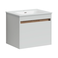 Тумба подвесная SANCOS Smart 590х450х500, c двумя ящиками оснащенными доводчиками, белый глянец , арт. SM60W