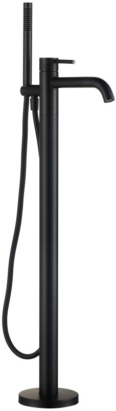 AQM6218MB Siena Смеситель для ванны, напольный (монтажная часть в комплекте), черный матовый