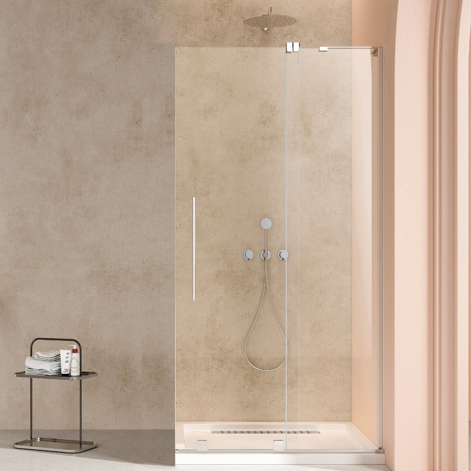 Душевая перегородка Волк-Ин (Walk-In) VSW-4WSL120CL-R, правая, 1200*2000, хром, стекло прозрачное