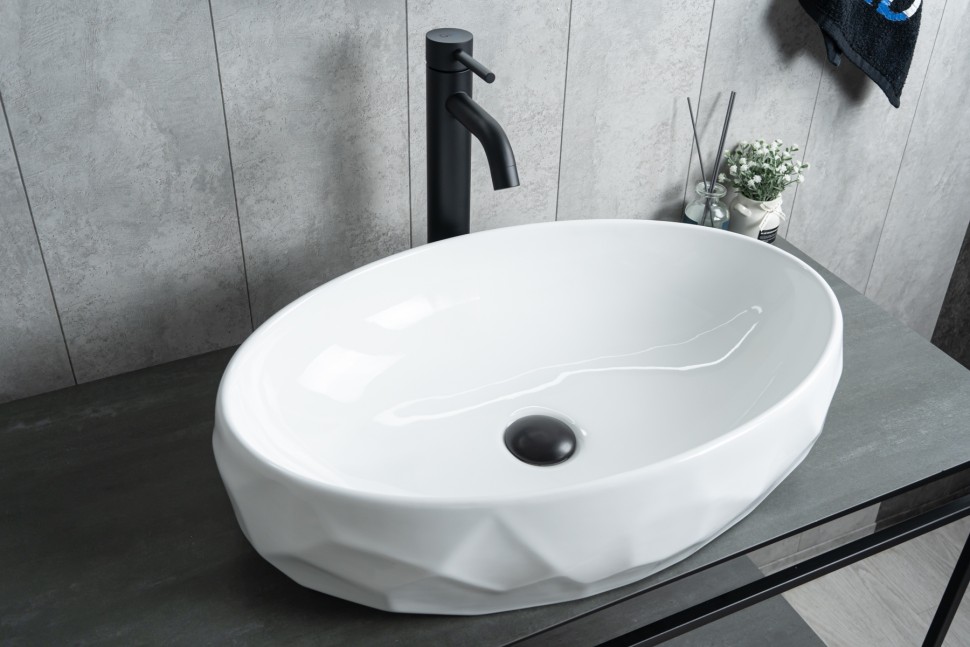 Раковина Gid 9030wx 51241 накладная белая 60x40x15