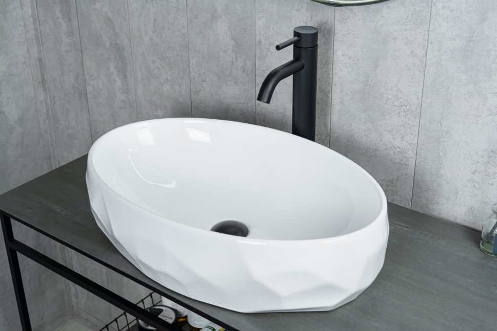 Раковина Gid 9030wx 51241 накладная белая 60x40x15