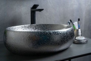 Раковина Gid 9030s 52235 накладная хром 48x34x15