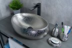 Раковина Gid 9030s 52235 накладная хром 48x34x15