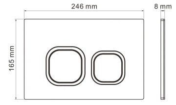 Кнопка смыва IBERICA BLANCA ESTI-Q ABS-пластик, серый матовый (IB.B083.007.000)