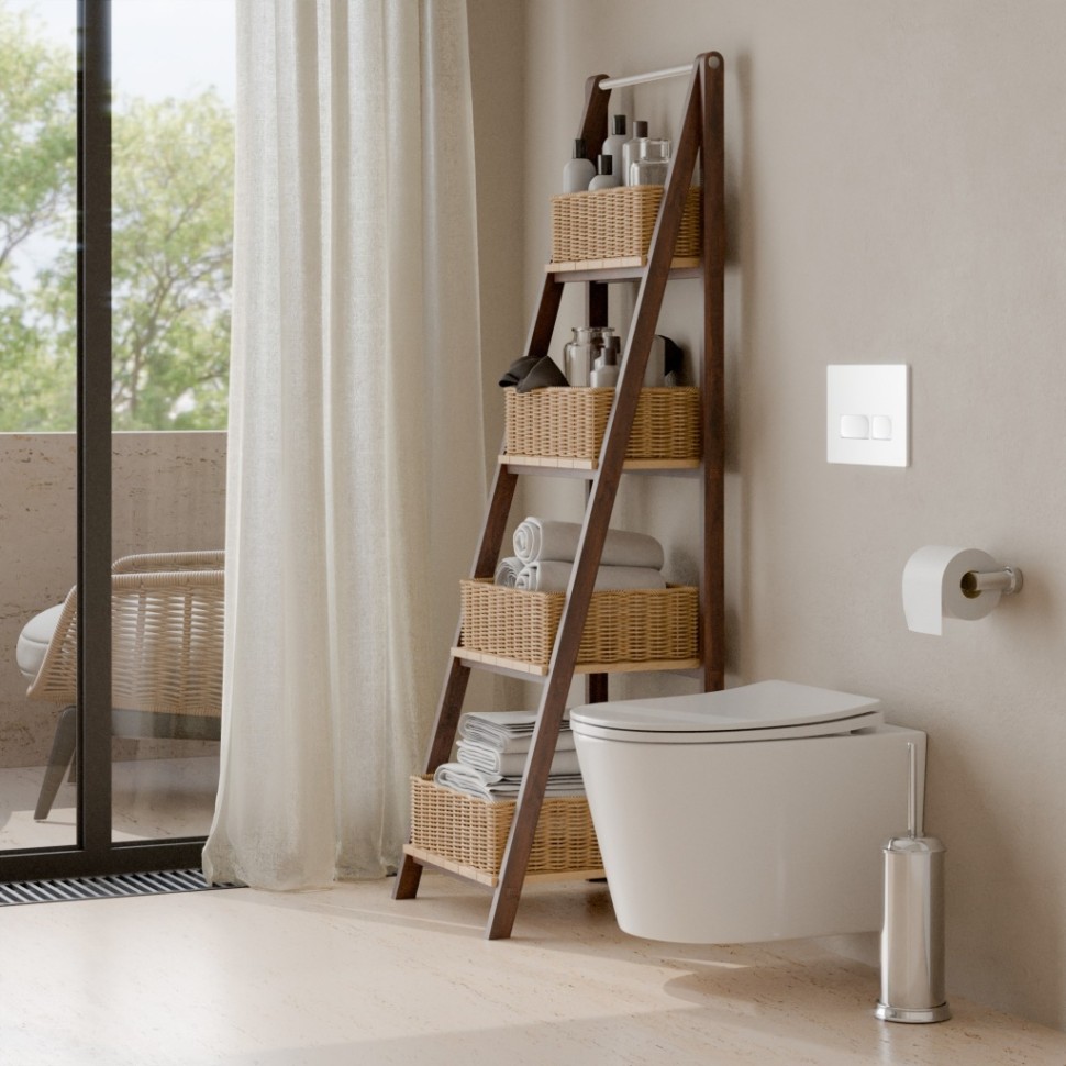 Комплект 3в1 IBERICA BLANCA инсталляция SILENCIO, унитаз BURGOS ALTO белый, кнопка смыва ESTI-R хром матовый (IB001.BRA.234.214)