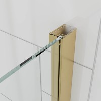 Боковая панель Veconi Ottimo SP G, 700х1900 золото брашинг, стекло прозрачное