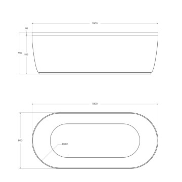 Передняя панель для акриловой ванны CEZARES METAURO-Central-180-SCR-GRIGIO