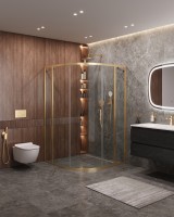 Душевой уголок CEZARES MOLVENO-R-11-90+30-C-BORO-IV