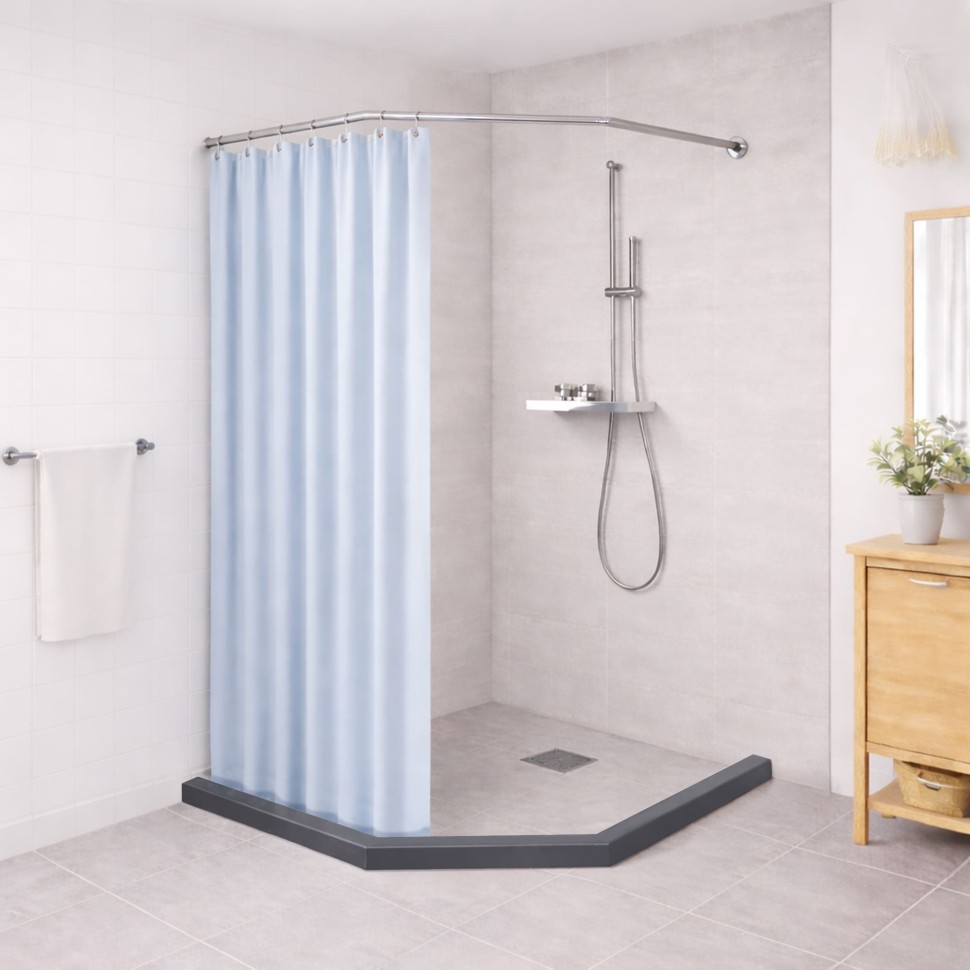 Цокольная опора, трапециевидная, серая RGW SBA-61 Gr для душевого ограждения (900х900мм)