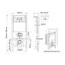 Инсталляция BERGES для скрытого монтажа унитаза NOVUM кнопка R5 Soft Touch, черная