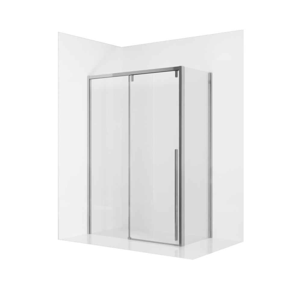 Душевое ограждение Ambassador Intense 110021102IX-90IX (130х90х200) прямоугольник,хром,стекло прозрачное,раздвижная,2 места