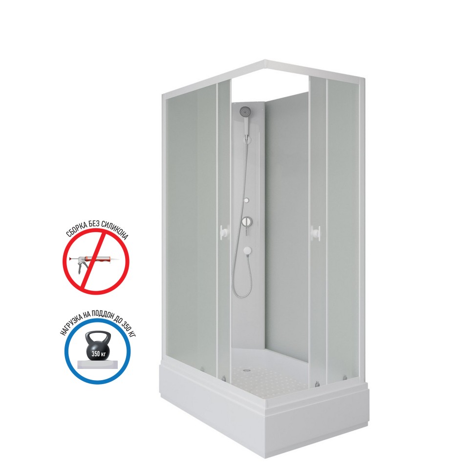 Душевая кабина Niagara Promo P110/80/26Q/MT/BK (110х80х200) 4 места