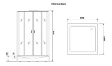 Душевая кабина Niagara Premium NG-6902-01Q BLACK (100х100х210) низкий поддон(16 см),черный,стекло тонированное,4 места