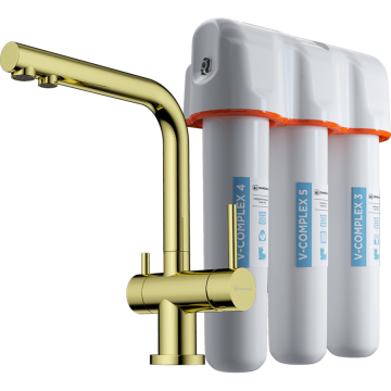 Комплект смеситель+фильтр Omoikiri Nagano-LG + Pure drop Lite
