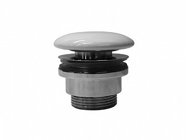 Донный клапан с открытым сливом GSI SPARES PVC11 для раковин без перелива, цвет Белый глянцевый