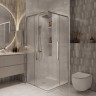 Душевое ограждение Niagara Nova NG-3624-34 (100х100х195) квадрат,хром,двери раздвижные,стекло шиншилла,1 место