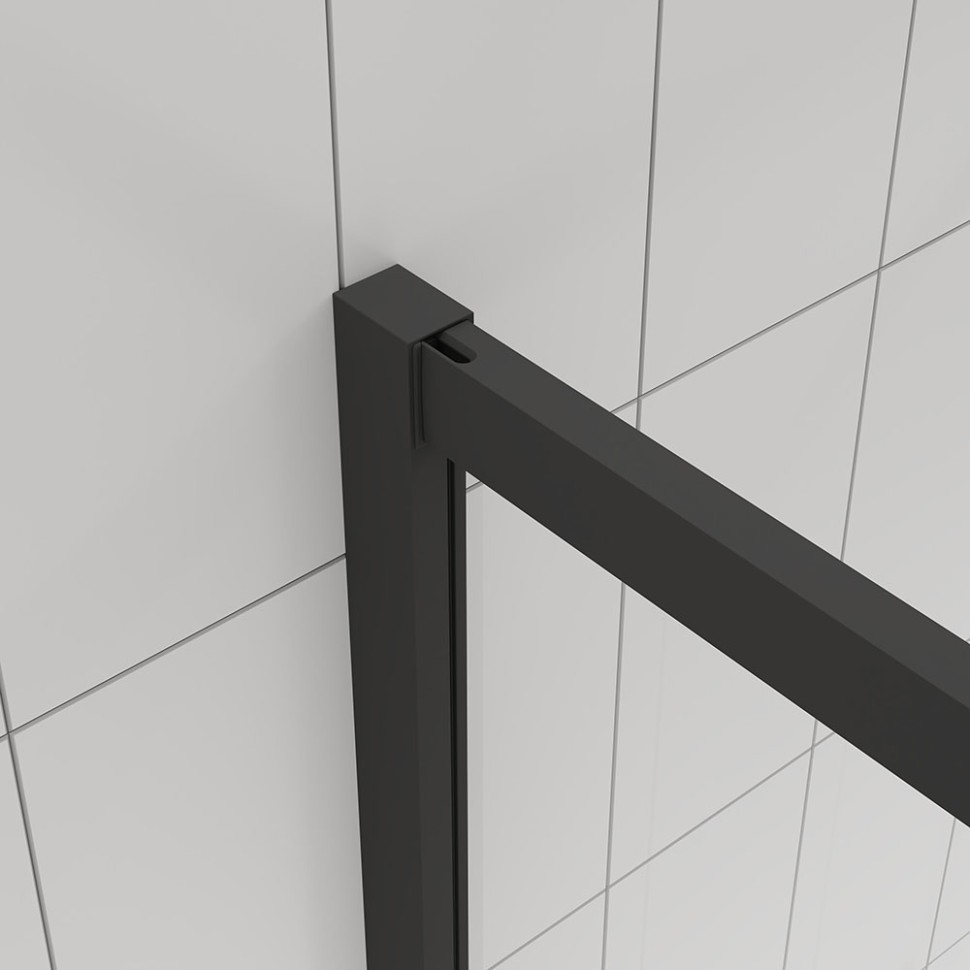 Душевой угол Veconi Evo 300 B, 1200х900x1950, черный матовый, тонированное матовое стекло