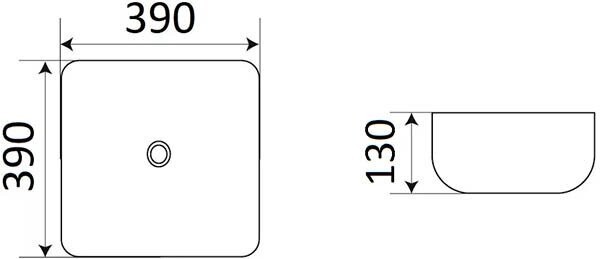 Раковина Ceramalux 2106, цвет черный