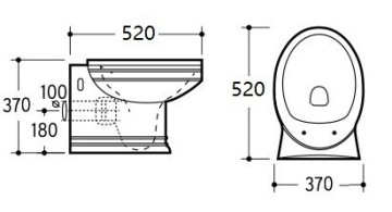 Унитаз подвесной CeramaLux 4288