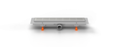 Душевой желоб MILLEAU FLOW M550FS с комбинированным затвором и решеткой нержавеющая сталь